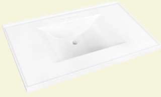 Glacier bay cultured marble sink / vanity top at Home Depot Stores - at InspectApedia.com