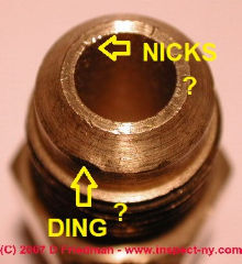 Photograph of a brass flare fitting in good condition
