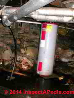 Flooded water heater voids warranty (C) Daniel Friedman