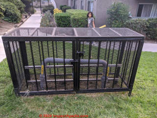 Security fencing around gas line access point in California (C) InspectApedia.com Anon