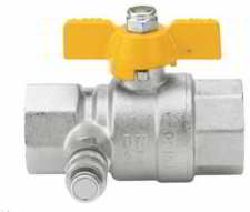 Gas valve with test port from Industrial Valve Co. at InspectApedia.com