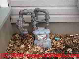 Gas meter needing repairs