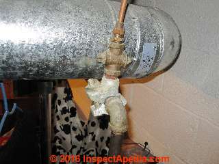Gas piping using piercing valve and copper tubing (C) Daniel Friedman