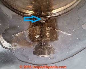 Epoxy on the spa filter dome cap interior - take care not to block the air bleed hole (C) Daniel Friedman