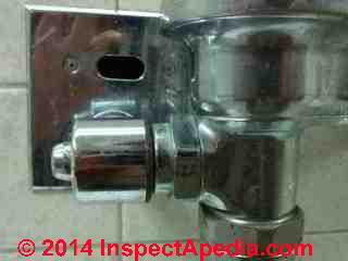 Infra red operated toilet flushometer valve, Google HQ NY City (C) Daniel Friedman
