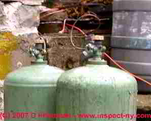 Photograph of bottled gas regulator connections