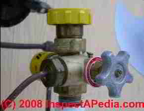 LP tank gas on off valve