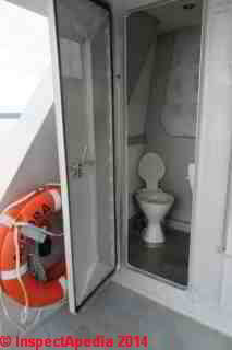 Marine toilet aboard the ferry Aurora in New Zealand, made by Caroma (C) Daniel Friedman