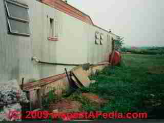 Mobile home drain onto ground surface (C) Daniel Friedman