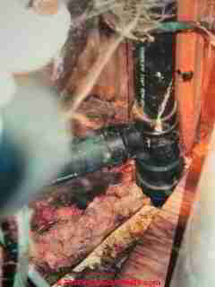 Plumbing drains in mobile home, leaks, floor damage (C) Daniel Friedman