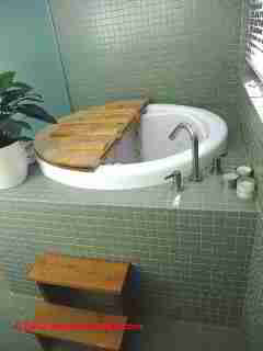 Japanese style bath tub installed in a Minnesota home (C) Daniel Friedman Steven Ostrow