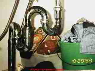 Photograph of a multi-S-trap plumbing fiasco