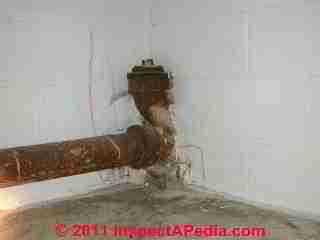 Sewer line cleanout under construction (C) D Friedman Galow Homes
