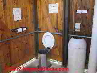 Outhouse interior, Portland ME (C) Daniel Friedman