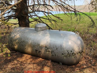 1997 LP tank in Two Harbors MN (C) Daniel Friedman at InspectApedia.com