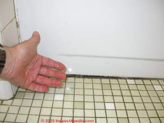 Collapsing leaking shower pan (C) D Friedman