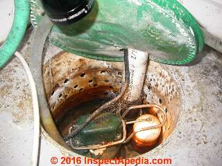 Sump pump in pit (C) D Friedman