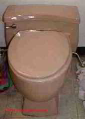 Low profile toilet, possibly Norris Industries Brand (C) D Friedman &  L K 