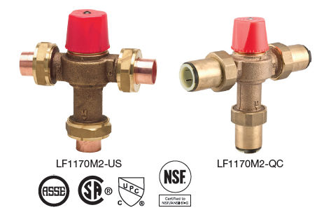 Photo of an anti-scald tempering valve