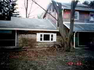 Photograph of  black stains on this asphalt shingle roof