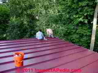 Metal roof installation (C) D Friedman