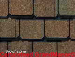 Certainteed GrandManor® Brownstone Asphalt roof singles from the product catalog