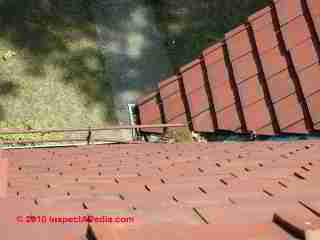 Open clay tile roof valley (C) D Friedman