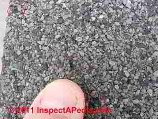 Roof shingle granule loss Closeup (C) D Friedman B.L. 
