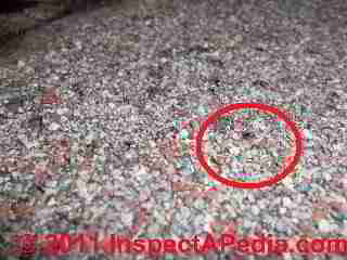Roof blister and hail damage (C) InspectAPedia.com D Friedman