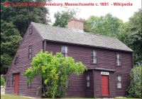 Saltbox roof style, Macy-Colby House, built ca 1651 - Wikipedia Amesbury MA USA