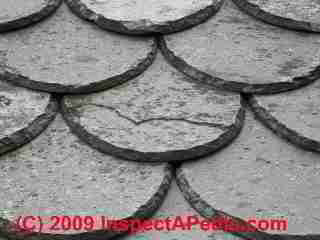 Stone roof tile delamination (C) DanieL Friedman\
