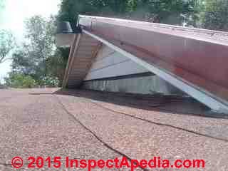 Roof wall flashing details (C) InspectApedia CP