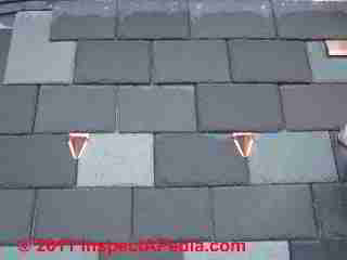 Gray roofing slates © D Friedman at InspectApedia.com 