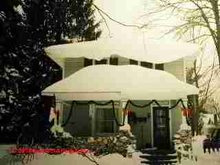 Snow heavy on roof, Rhinebeck NY (C) D Friedman