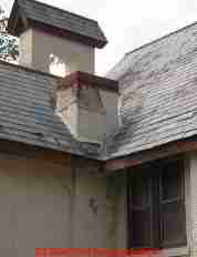 Slate roof flashing defects