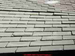 Closeup of what happens when we put slate on a curved surface