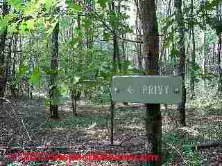 Privy sign, Appalachian Trail, Sharon Connecticut (C) D Friedman