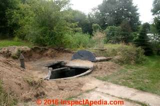 East Germany concrete septic tank converted to useful space (C) InspectAPedia.com KH