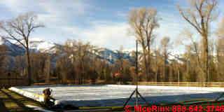 Ice rink design outdoors by NiceRink, (C) NiceRink 2013 used with permission
