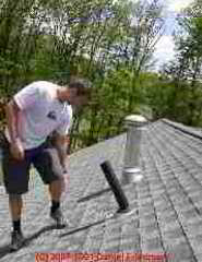Roof inspection of plumbing vent (C) Daniel Friedman