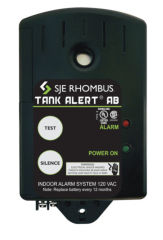 SJE Inc Rhombus Septic Tank alarm - cited & discussed at InspectApedia.com