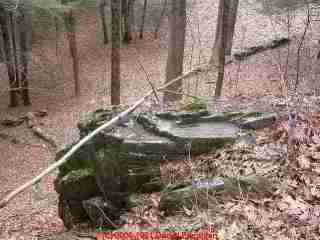 LARGER VIEW of a too-small home made septic tank - evidence of a failed septic system