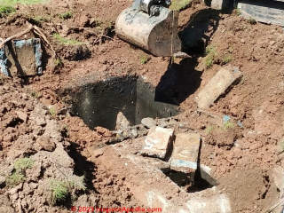 Abandoning a septic tank in Two Harbors, Minnesota (C) InspectApedia.com A Church