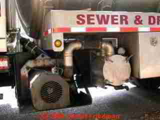 PHOTO of opening the septic pumper truck vacuum pump motor and controls