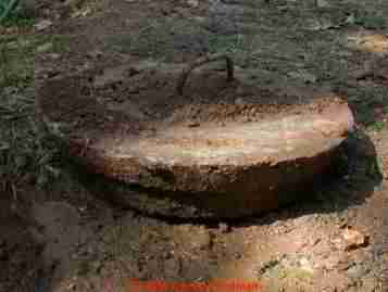 PHOTO of the septic tank cleanout cover.