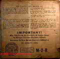 Floor tile package information identifying asbestos