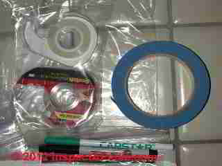 Dust sample using simple adhesvive tape and a clean plastic bag (C) D Friedman