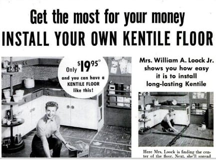Kentile flooring advertisement Popular Science 1954