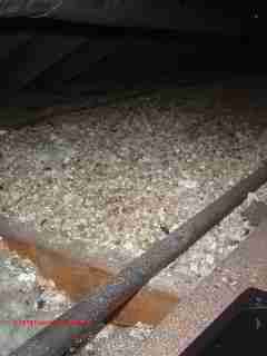 Vermiculite in a 1940s Tennessee home (C) D Friedman D Phillips