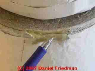 Photograph of fiberglass pipe insulation